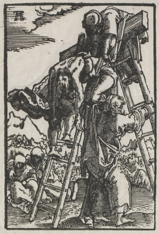 The Fall and Redemption of Man: Descent from the Cross, c. 1515. Albrecht Altdorfer (German, c. 1480-1538). Woodcut