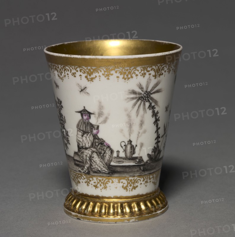 Beaker, before 1720. Meissen Porcelain Factory (German). Porcelain, interior gilded; diameter: 5.5 cm (2 3/16 in.); overall: 9.1 x 6.9 cm (3 9/16 x 2 11/16 in.).