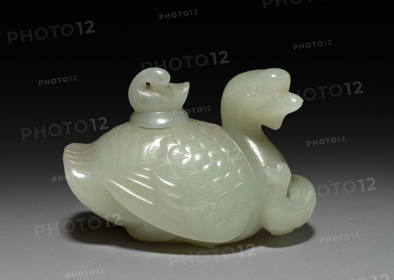 Goose and Goslings , 1700s. China, Qing dynasty (1644-1911). Jade; overall: 5.2 cm (2 1/16 in.).