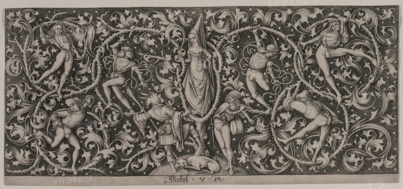 Ornament with Dance of the Lovers. Israhel van Meckenem (German, c. 1440-1503). Engraving