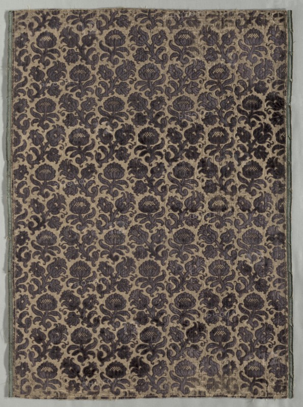 Length of Velvet, 1600-1640. Italy, first third of 17th century. Velvet (cut, voided, and brocaded): silk and gold thread; overall: 80.7 x 58.8 cm (31 3/4 x 23 1/8 in.).