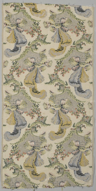 Length of Textile, 1723-1774. France, 18th century, Period of Louis XV (1723-1774). Brocade; silk and metal; overall: 109.9 x 54.3 cm (43 1/4 x 21 3/8 in.).