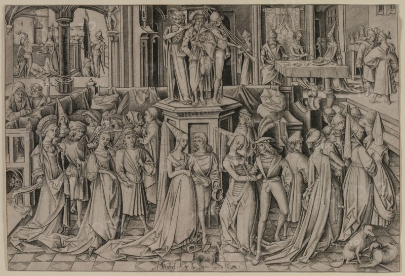 The Dance at the Court of Herod, c. 1500. Israhel van Meckenem (German, c. 1440-1503). Engraving