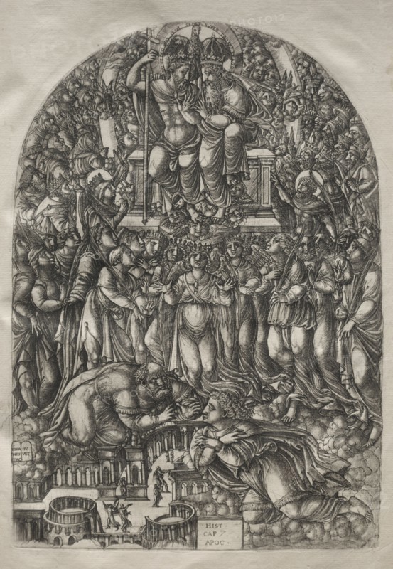 The Apocalypse:  An Innumerable Multitude Which Stand before the Throne, 1546-1556. Jean Duvet (French, 1485-1561). Engraving
