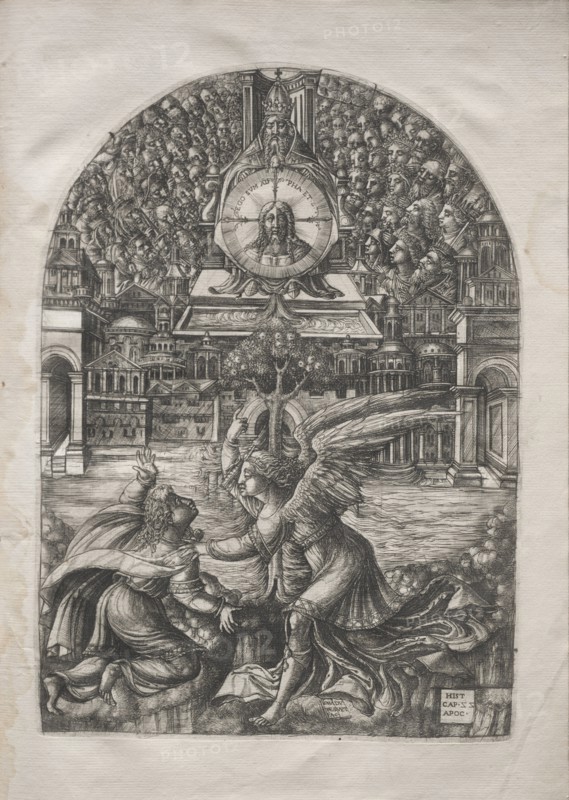 The Apocalypse:  The Angel Shows St. John the Fountain of Living Water, 1546-1556. Jean Duvet (French, 1485-1561). Engraving