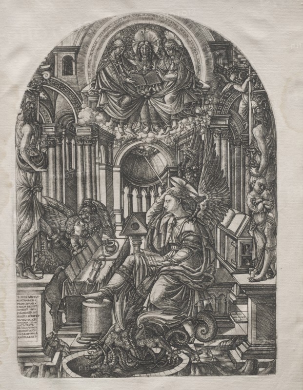 The Apocalypse:  St. John on the Island of Patmos, 1546-1556. Jean Duvet (French, 1485-1561). Engraving