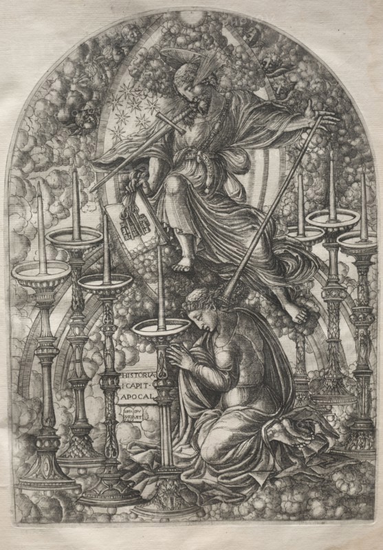 The Apocalypse:  St. John Sees Seven Golden Candlesticks, 1546-1556. Jean Duvet (French, 1485-1561). Engraving