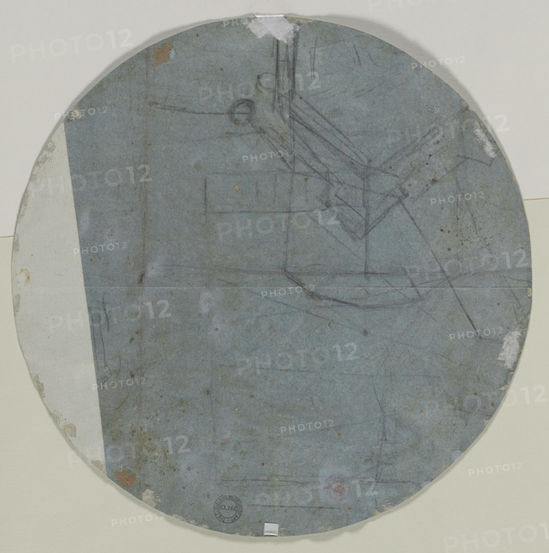 Architectural Sketch(?) (verso), second half 17th century. Giovanni Battista Benaschi (Italian, 1636-1688). Black chalk; sheet: 35.3 x 35.3 cm (13 7/8 x 13 7/8 in.).