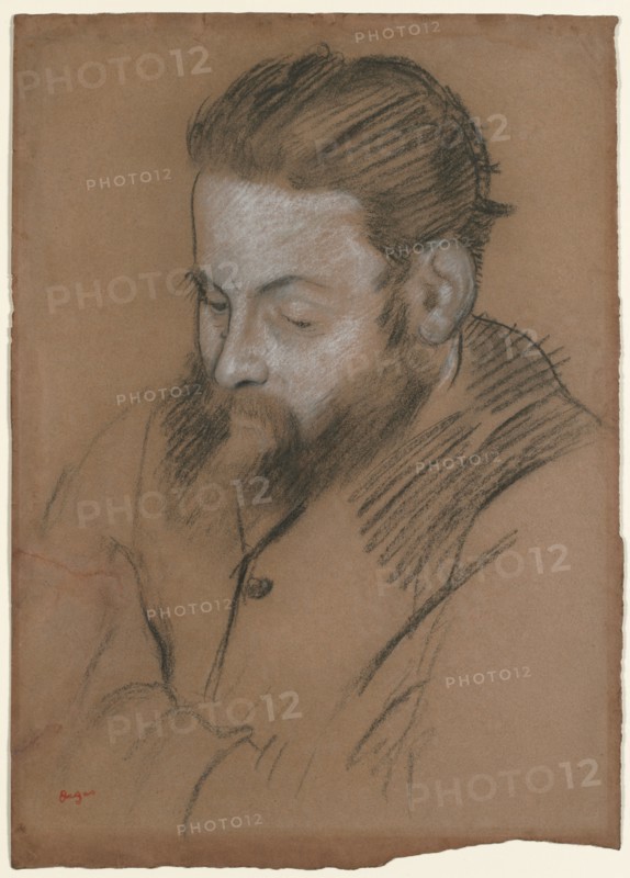 Diego Martelli, 1879. Edgar Degas (French, 1834-1917). Charcoal and white chalk; sheet: 44 x 31.3 cm (17 5/16 x 12 5/16 in.).