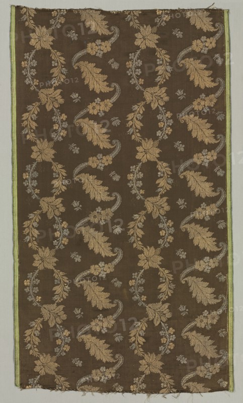 Silk Fragment, 18th century. Spain, 18th century. Fancy satin, brocaded: silk and metal threads; average: 97.8 x 55.9 cm (38 1/2 x 22 in.)