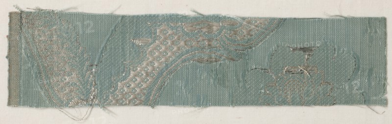 Length of Textile, 1723-1774. France, 18th century, Period of Louis XV (1723-1774). Plain compound cloth, brocaded; silk; overall: 6.4 x 24.4 cm (2 1/2 x 9 5/8 in.).