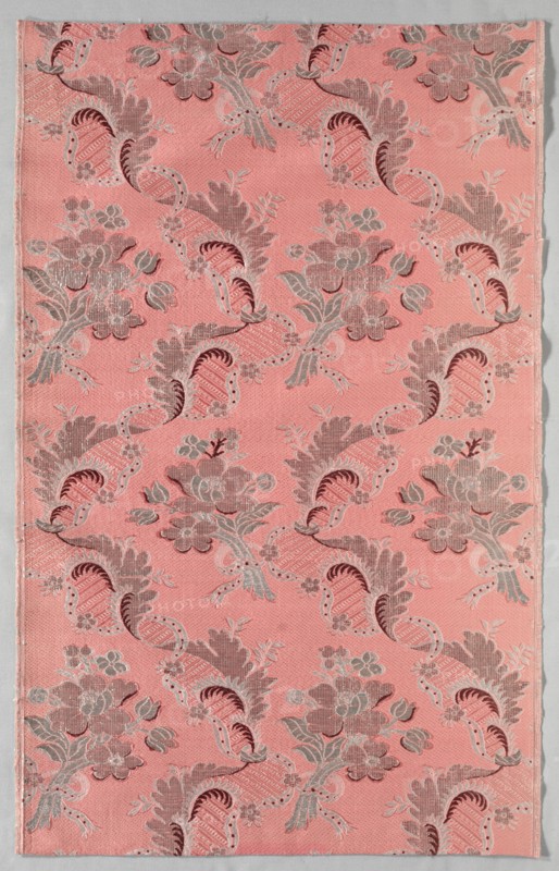 Length of Textile, 1723-1774. France, 18th century, Period of Louis XV (1723-1774). Brocade; silk and metal; overall: 89.5 x 55.9 cm (35 1/4 x 22 in.)