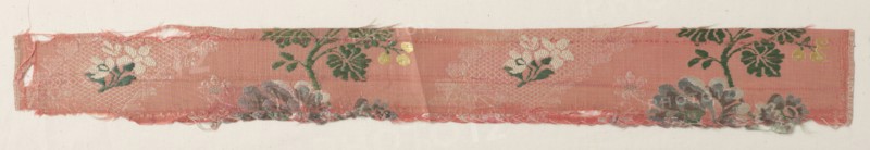 Length of Textile, 1723-1774. France, 18th century, Period of Louis XV (1723-1774). Brocade, silk; overall: 6.4 x 53 cm (2 1/2 x 20 7/8 in.).