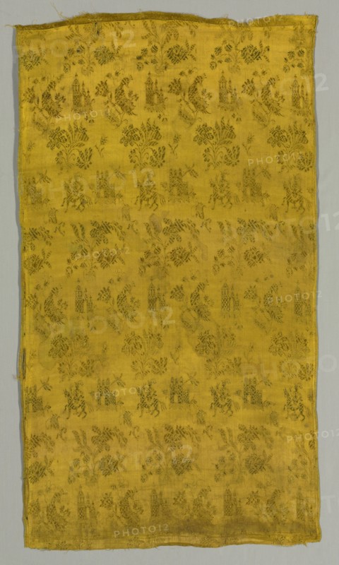 Silk Fragment, 18th century. Spain, 18th century. Fancy satin: silk; average: 102.9 x 57.2 cm (40 1/2 x 22 1/2 in.).