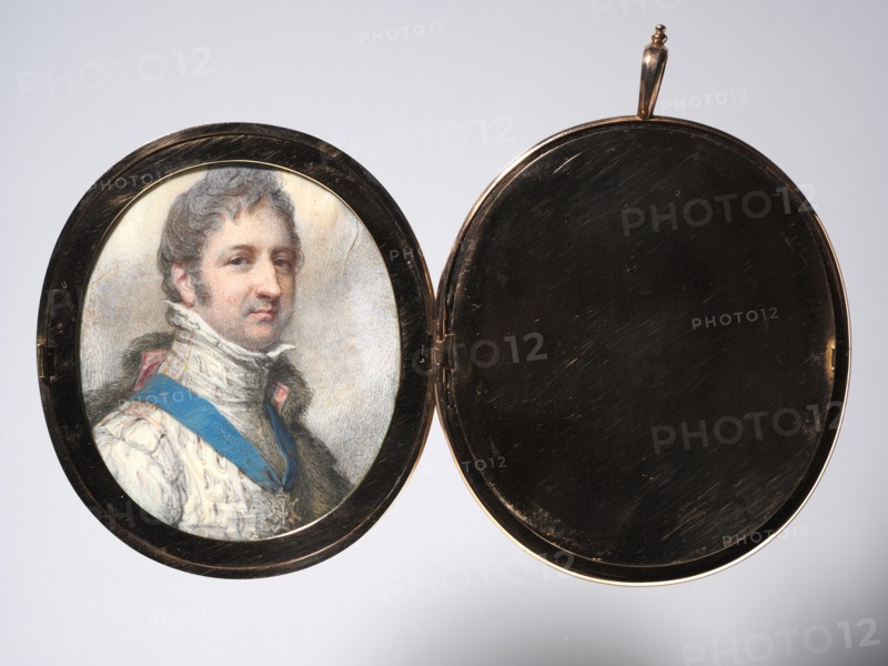 Portrait of Louis-Philippe, Duke of Orléans, later King of the French, 1804. Richard Cosway (British, 1742-1821). Watercolor on ivory in a gold locket frame; framed: 7.5 x 6.6 cm (2 15/16 x 2 5/8 in.); unframed: 6.3 x 5.4 cm (2 1/2 x 2 1/8 in.)