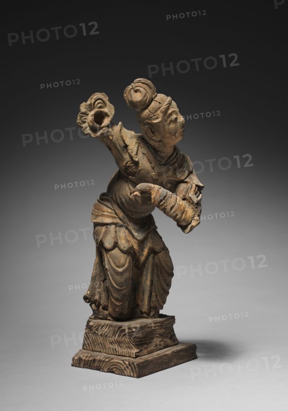 Dancing Apsaras, 900s. China, late Tang dynasty (618-907) - Five dynasties (907-960). Dry lacquer; overall: 36.3 cm (14 5/16 in.).