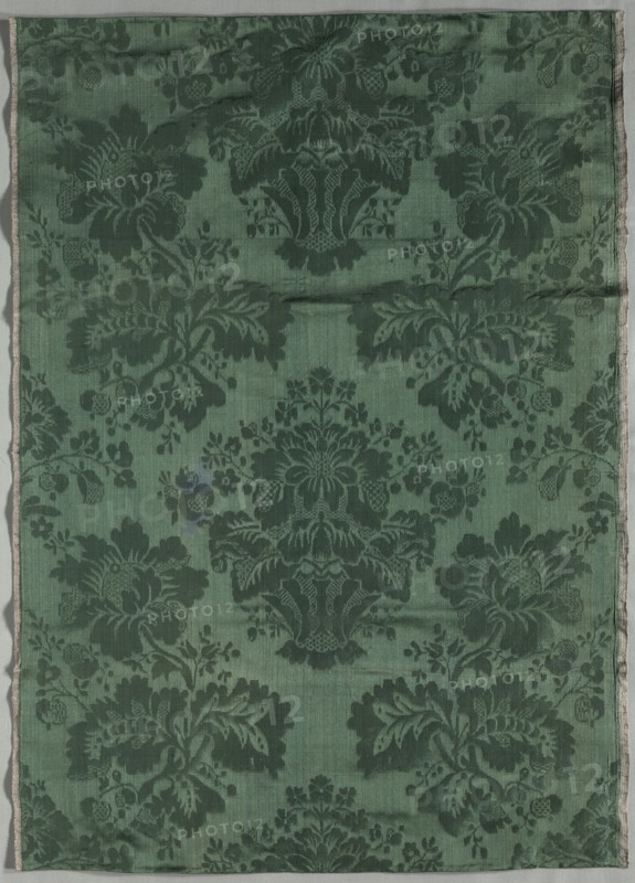Length of Silk Damask Textile, 1700s. Italy, 18th century. Damask, silk; average: 81.3 x 57.1 cm (32 x 22 1/2 in.)