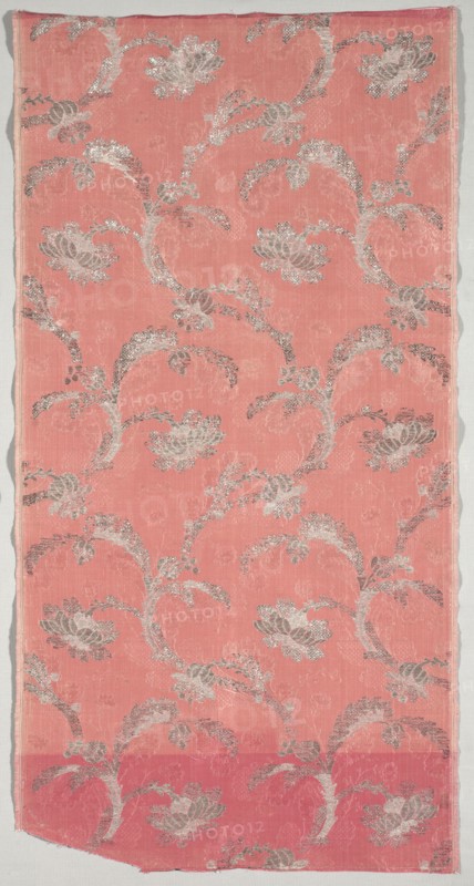Length of Textile, 1723-1774. France, 18th century, Period of Louis XV (1723-1774). Brocade; silk and metal; overall: 108.9 x 55.3 cm (42 7/8 x 21 3/4 in.)