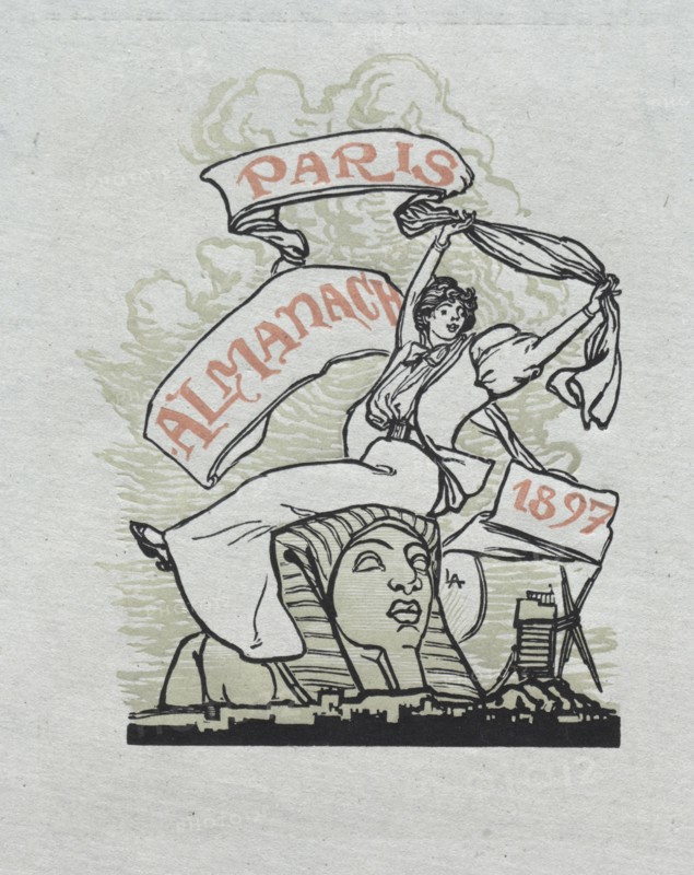 Paris Almanac, 1897:  Back Cover, 1897. Auguste Louis Lepère (French, 1849-1918). Wood engraving