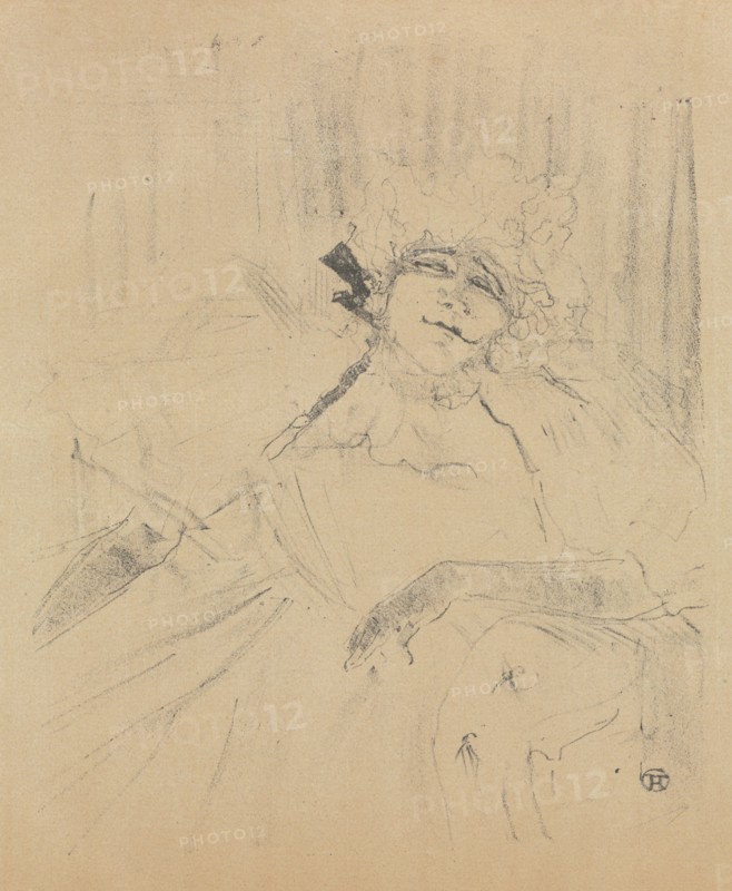Yvette Guilbert-English Series:  Chanson ancienne, 1898. Henri de Toulouse-Lautrec (French, 1864-1901). Lithograph