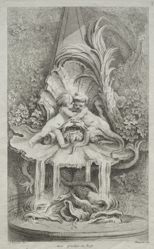 Book of Fountains:  No. 3, c. 1736. Gabriel Huquier (French, 1695-1772), after François Boucher (French, 1703-1770). Etching