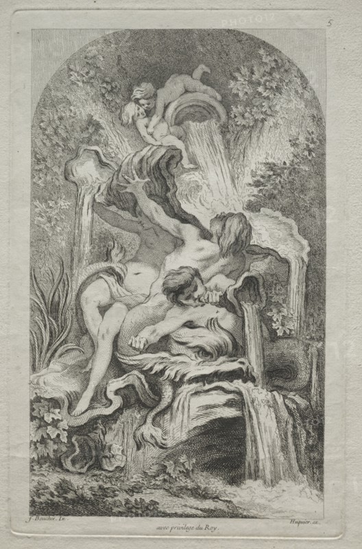 Book of Fountains:  No. 5, c. 1736. Gabriel Huquier (French, 1695-1772), after François Boucher (French, 1703-1770). Etching