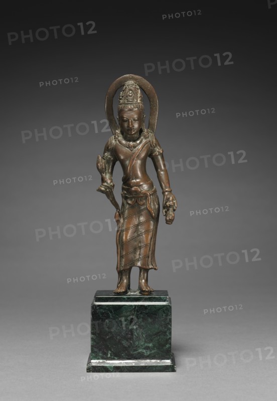 Padmapani, 700s-800s. Java, Pagan, Sailendra Period, 8th-9th Century. Copper; overall: 15.6 cm (6 1/8 in.).