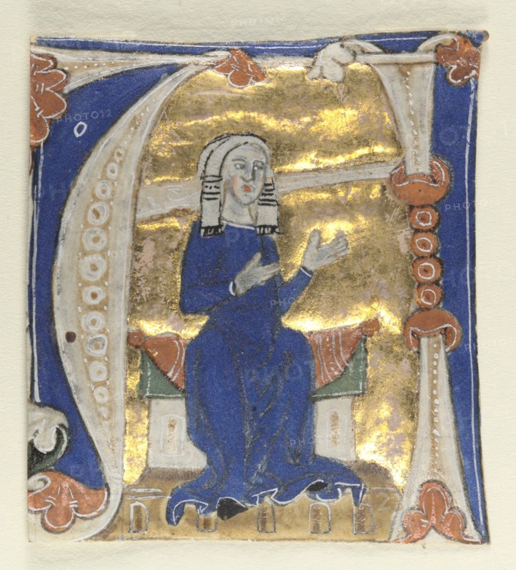 Historiated Initial (A) Excised from a Bible, 1200s. Italy, 13th century. Tempera and gold on parchment; sheet: 4.7 x 4.2 cm (1 7/8 x 1 5/8 in.)