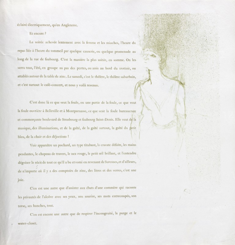 Yvette Guilbert-French Series:  No. 9, 1894. Henri de Toulouse-Lautrec (French, 1864-1901). Lithograph
