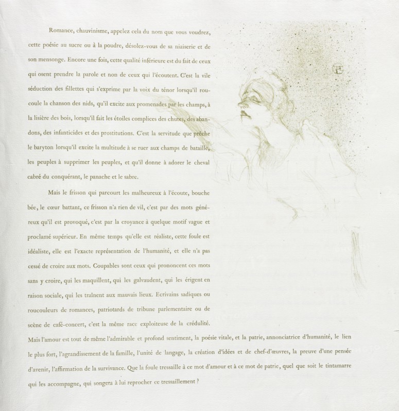 Yvette Guilbert-French Series:  No. 12, 1894. Henri de Toulouse-Lautrec (French, 1864-1901). Lithograph