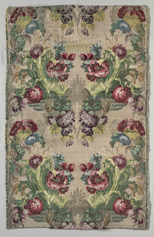 Length of Textile, 1700s. Italy, 18th century. Brocade; silk and metal; average: 83.3 x 53.7 cm (32 13/16 x 21 1/8 in.)