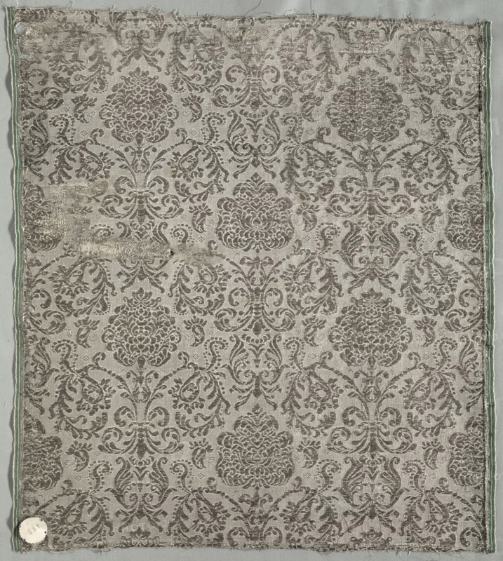 Length of Textile, 1700s. Italy, 18th century. Plain cloth; silk and metal; average: 61.1 x 54.2 cm (24 1/16 x 21 5/16 in.)