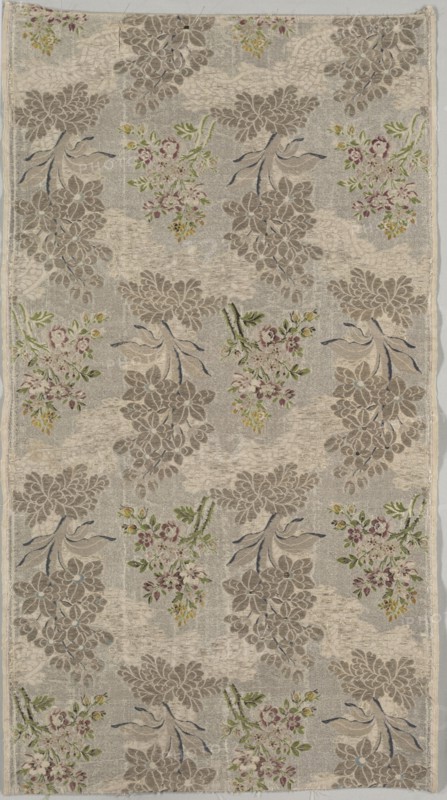 Length of Silk Brocade, 18th century. Spain, 18th century. Plain cloth weave, brocaded: silk and metal; average: 100 x 54.7 cm (39 3/8 x 21 9/16 in.)