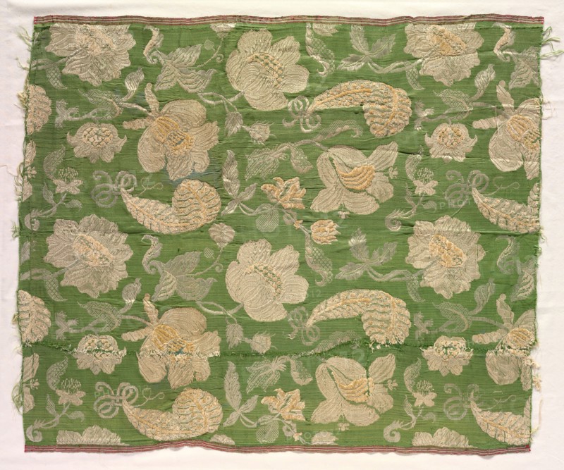 Fragments of Silk Textile, 18th century. Spain, 18th century. Plain cloth, brocaded; silk; average: 66.7 x 57.8 cm (26 1/4 x 22 3/4 in.).