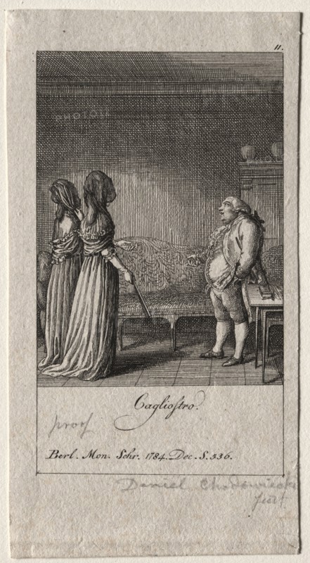 Cagliostro, 1784. Daniel Chodowiecki (German, 1726-1801). Etching