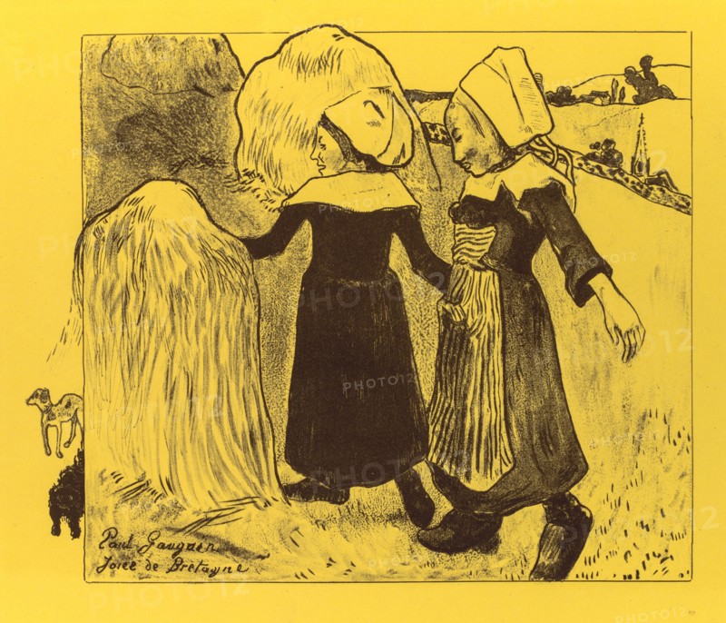 Volpini Suite:  Joys of Brittany (Joies de Bretagne), 1889. Paul Gauguin (French, 1848-1903). Zincograph; sheet: 50 x 65 cm (19 11/16 x 25 9/16 in.); image: 20.2 x 24.1 cm (7 15/16 x 9 1/2 in.)