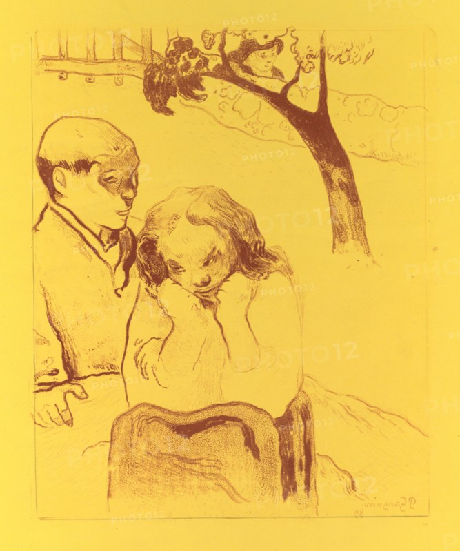 Volpini Suite:  Human Misery (Misères Humaines), 1889. Paul Gauguin (French, 1848-1903). Zincograph; sheet: 50 x 65 cm (19 11/16 x 25 9/16 in.); image: 28.4 x 23.3 cm (11 3/16 x 9 3/16 in.)