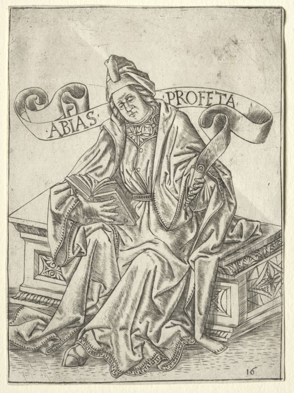 The Prophets:  Obadiah, c. 1470-1475. Attributed to Baccio Baldini (Italian, c. 1436-1487). Engraving