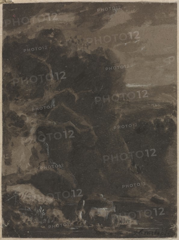The Ford, 1700s. Anonymous. Brush and brown ink heightened with white; sheet: 19.1 x 14.2 cm (7 1/2 x 5 9/16 in.).