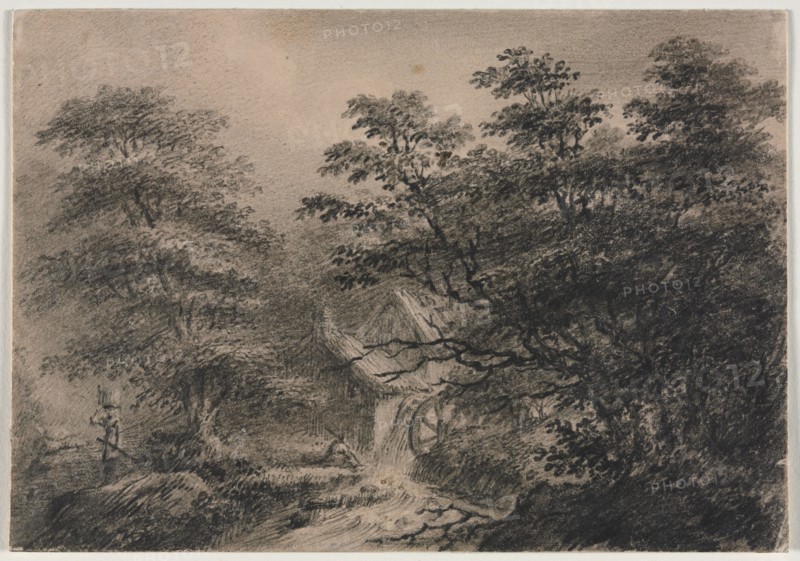 Landscape with a Mill. Charles Norris (British, 1779-1858). Graphite; sheet: 11.3 x 16.1 cm (4 7/16 x 6 5/16 in.).