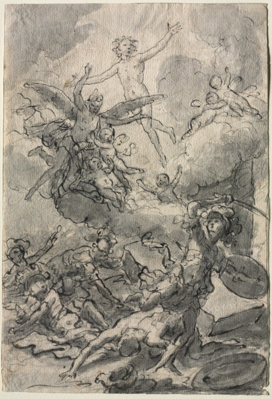 The Resurrection. Martin Johann Schmidt (Austrian, 1718-1801). Pen and brush and gray ink;