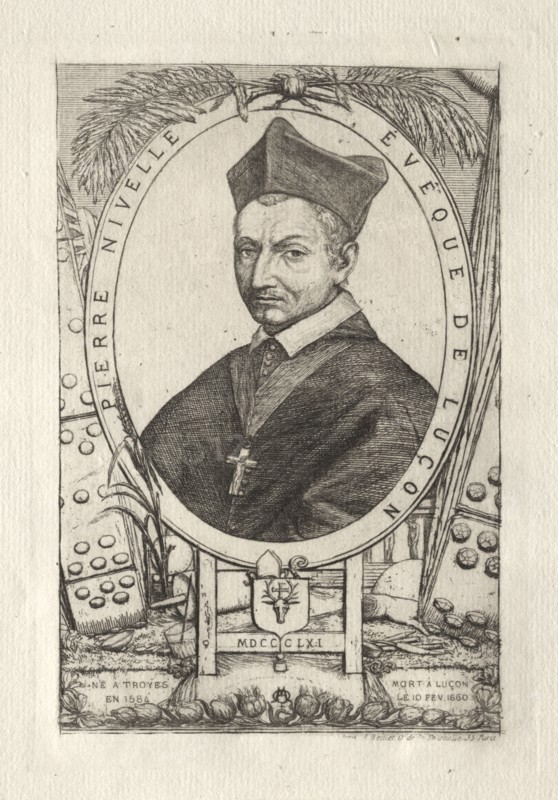 Pierre Nivelle, Bishop of Luçon, 1861. Charles Meryon (French, 1821-1868). Etching
