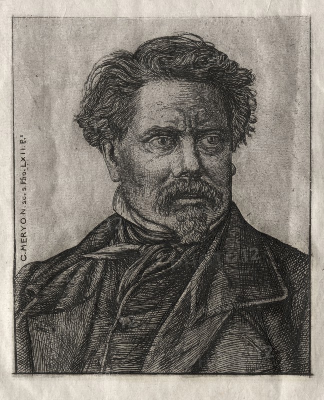 Benjamin Fillon, Man of Letters, 1862. Charles Meryon (French, 1821-1868). Etching