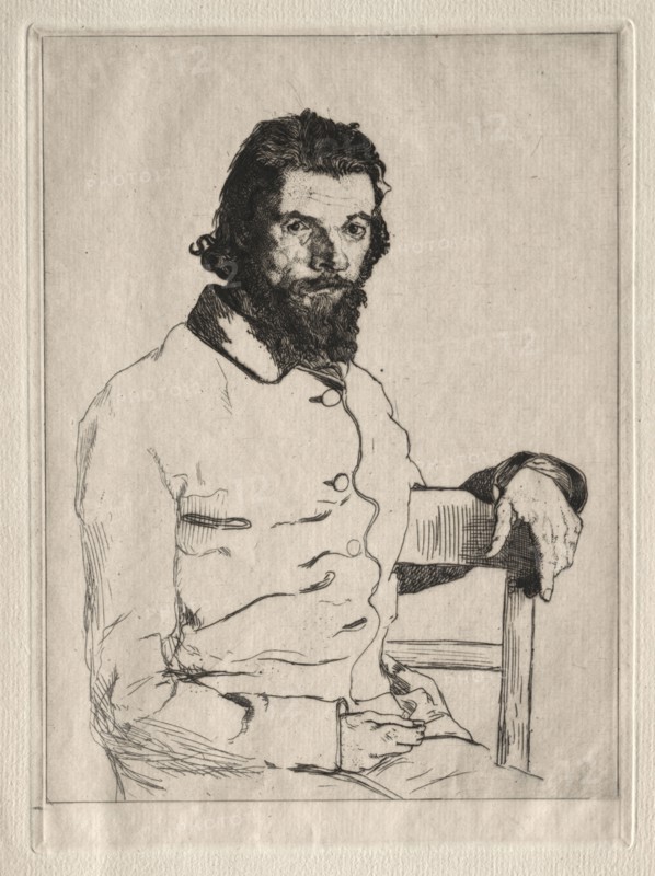 Portrait of Meryon, Seated. Félix Bracquemond (French, 1833-1914). Reproduction