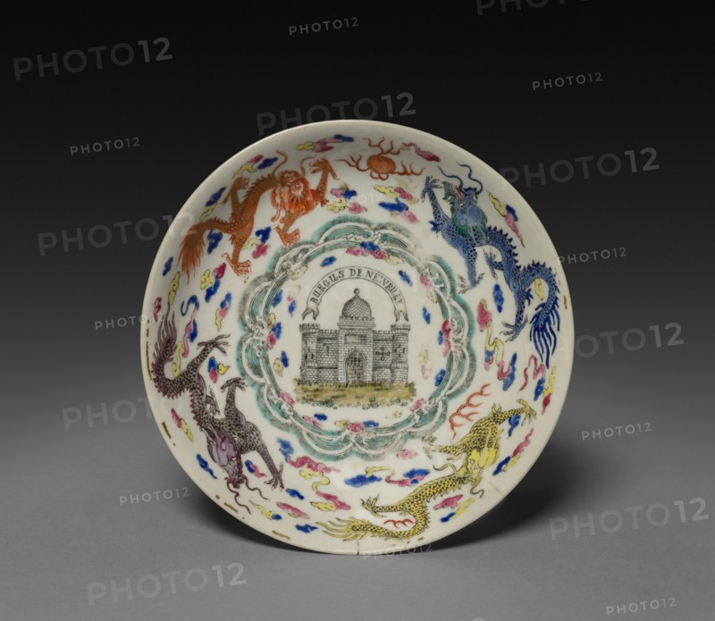 Saucer, c. 1750. China, Chinese Export, 18th century, Period of Kien Lung. Porcelain; diameter: 15.9 cm (6 1/4 in.).
