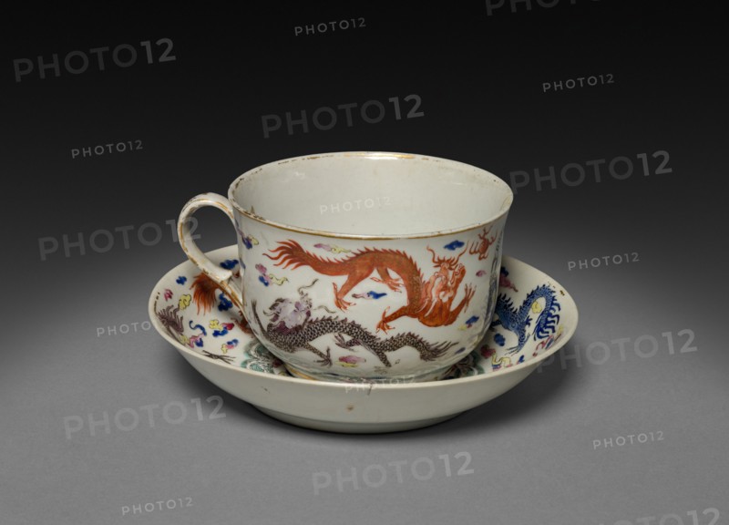 Cup and Saucer, c. 1750. China, Chinese Export, 18th century, Period of Kien Lung. Porcelain; diameter: 10.2 cm (4 in.); overall: 6.7 cm (2 5/8 in.).