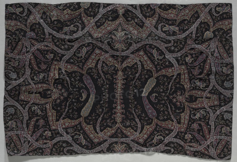 Fragment of a Shawl, mid 1800s. India, Kashmir, mid-19th century. Tapestry twill; wool; overall: 49.5 x 71.6 cm (19 1/2 x 28 3/16 in.)