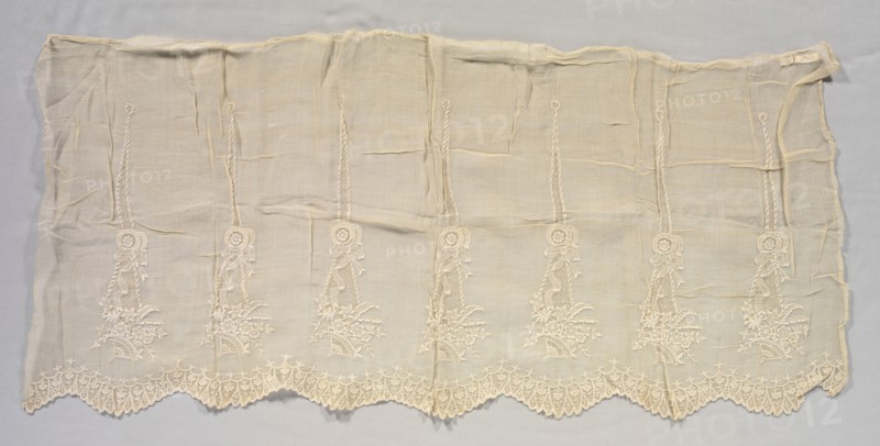 Sleeve, c. 1875- 1900. Philippines, late 19th century. Plain weave piña cloth with embroidery; overall: 48.3 x 101.6 cm (19 x 40 in.)