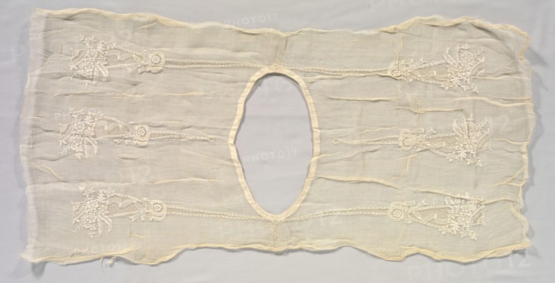 Blouse Front, c 1875- 1900. Philippines, Late 19th century. Plain weave piña cloth with embroidery; overall: 43.2 x 47 cm (17 x 18 1/2 in.).