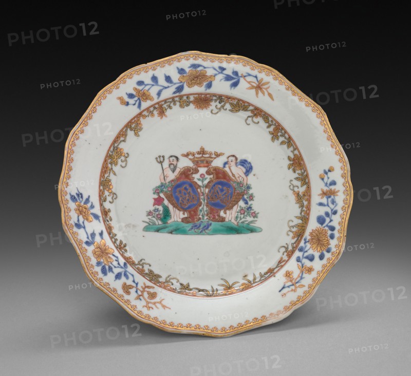 Dinner Plate, 1760-1770. China, Chinese Export, 18th century. Porcelain; diameter: 22.6 cm (8 7/8 in.).